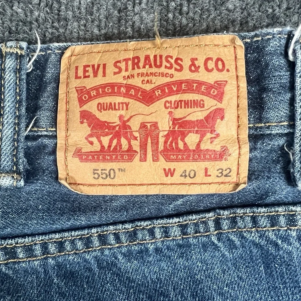 Levi's 550 Relaxed Fit Jeans Men's 40x32 (38x30‎ Fit) Blue Denim Medium Wash